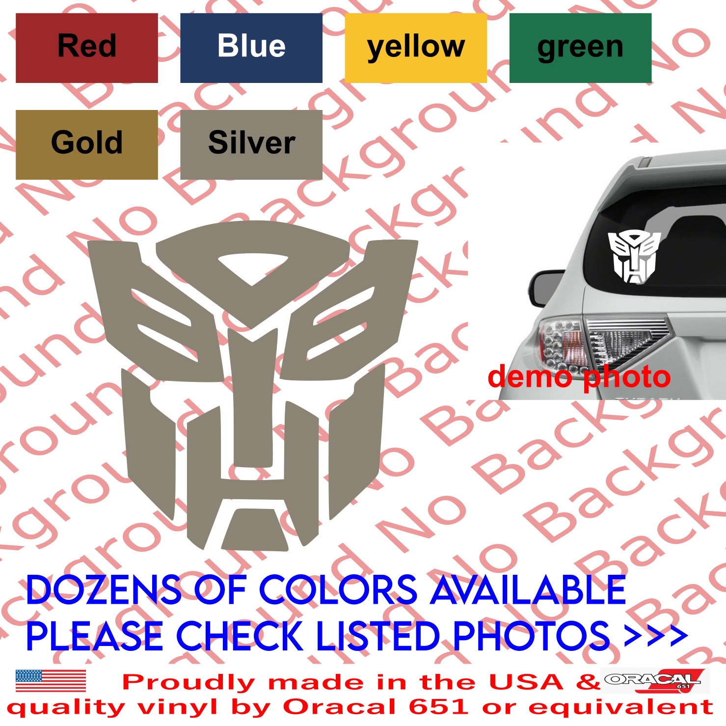 TRANSFORMER Autobot Phone/Car/Window/laptop Vinyl Decal DIE CUT CM001
