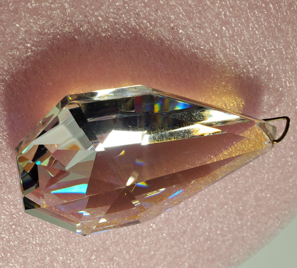 Faceted Large AB Aurora Borealis Crystal Glass Beveled Sun Catcher Ornament