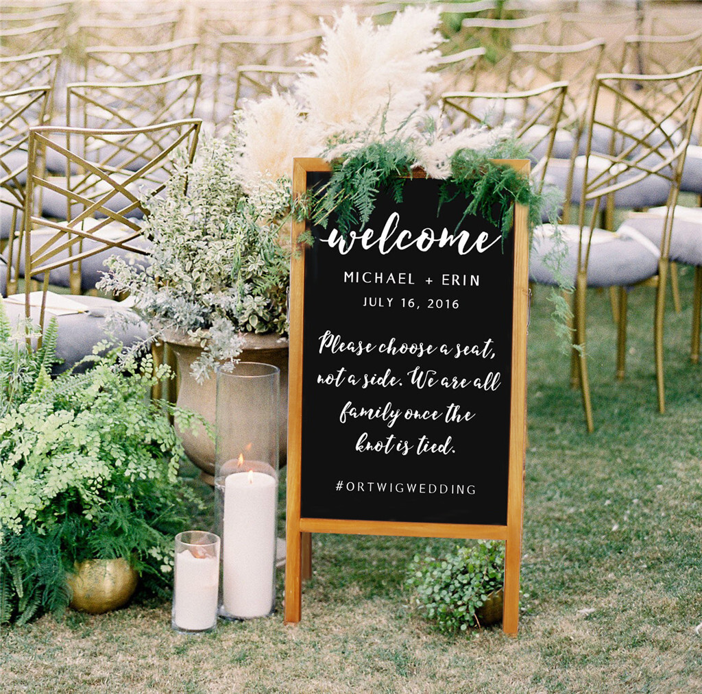 Magnetic A-Frame Chalkboard Message Sign Board Extra Large 44″x22″ Free Standing