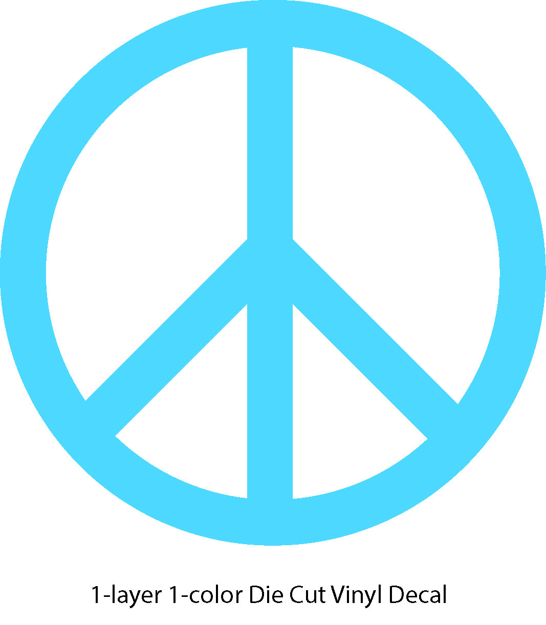 2″ – 24″ Peace Sign Die Cut Vinyl Decal Sticker – Made in USA Same Day Shipping