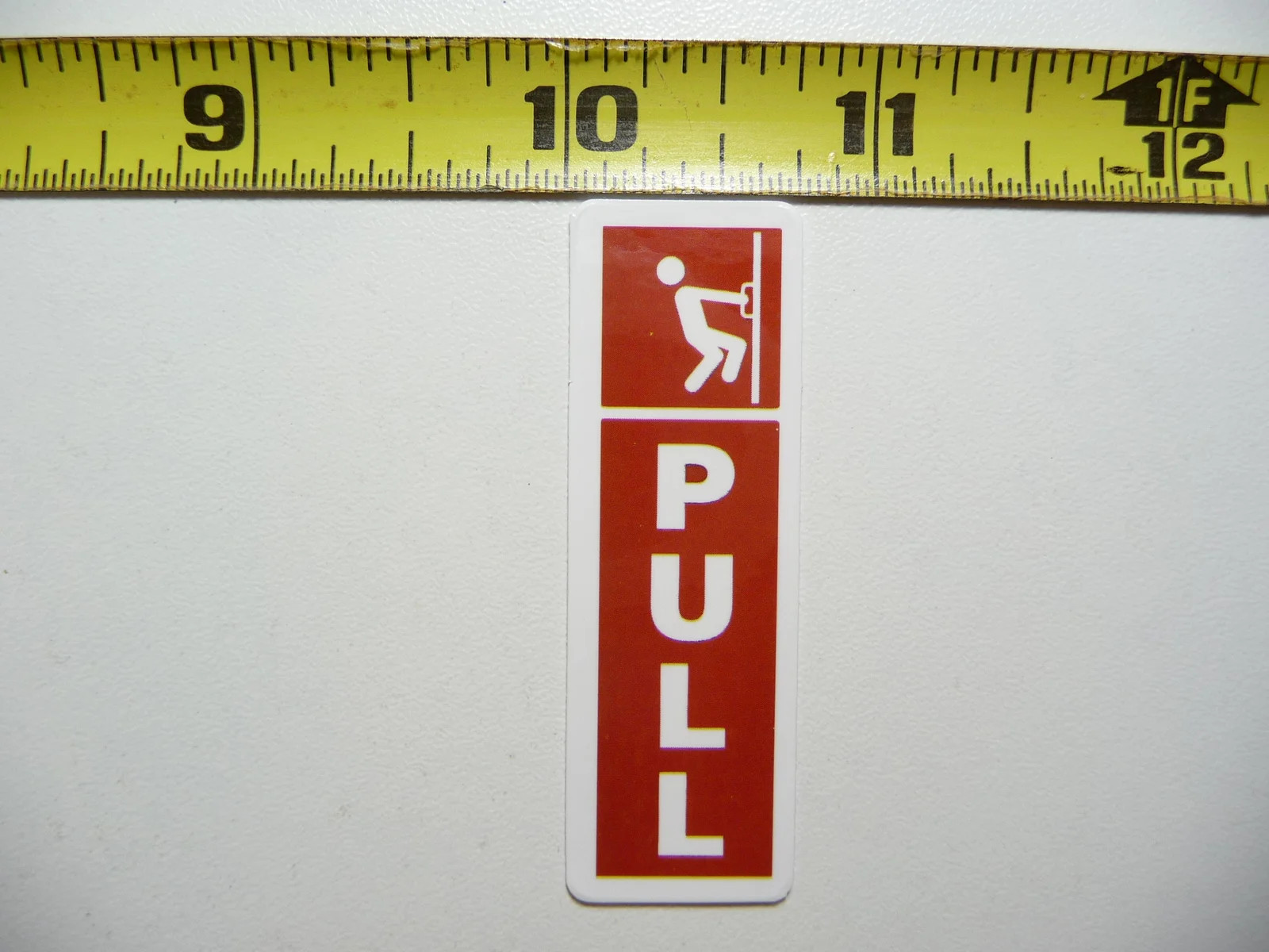 PULL HANDLE DOOR SMALL STICKER DECAL FUN FUNNY SCRAPBOOKING NOVELTY
