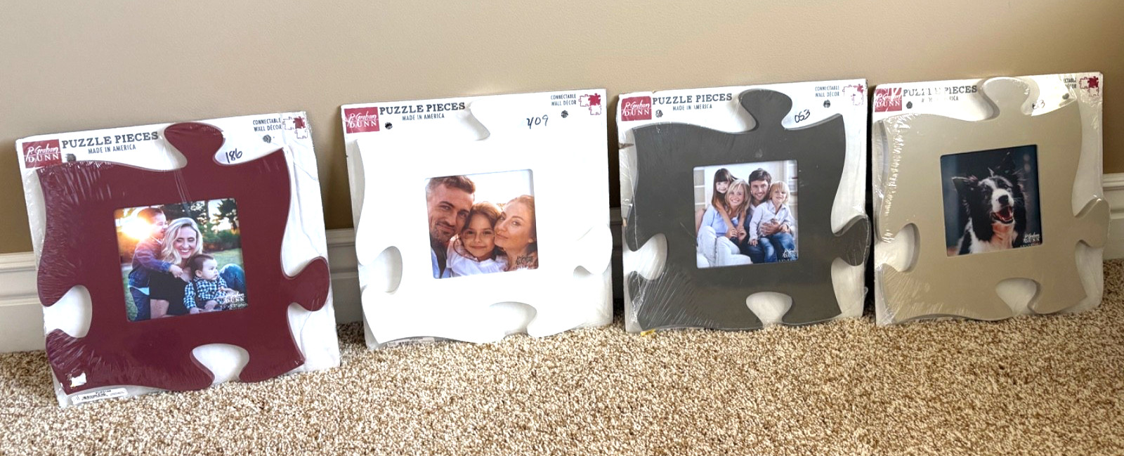 An Adorable Collection of 9 Pieces P Graham Dunn Connectable Puzzle Frames