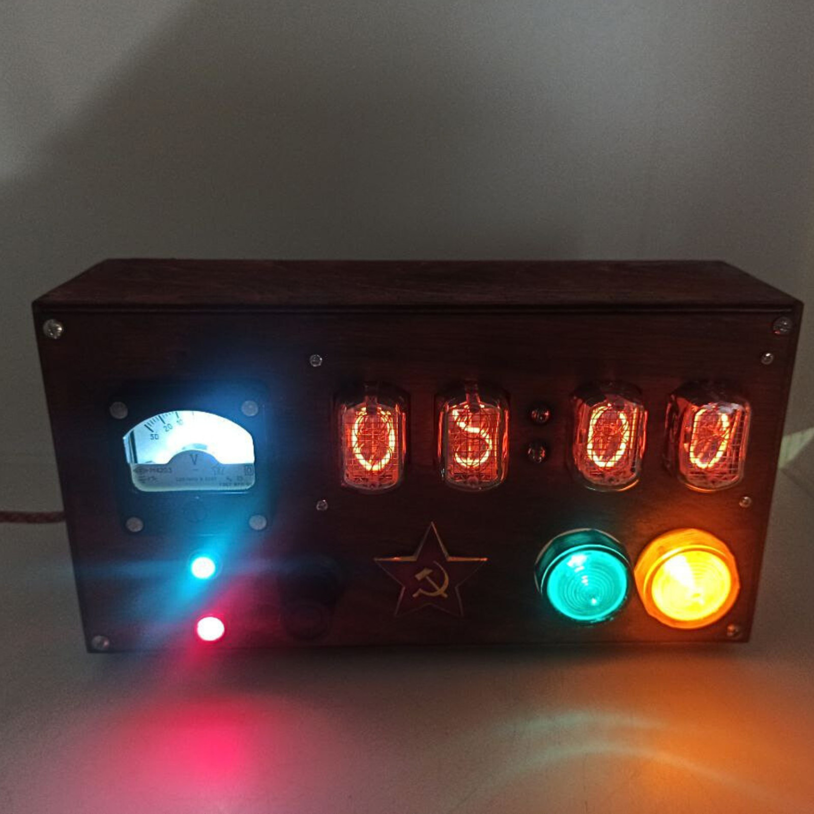 Metro 2033 Game Nixie Tube Table Clock with IN-12 Tubes Steampunk – Apocalypse