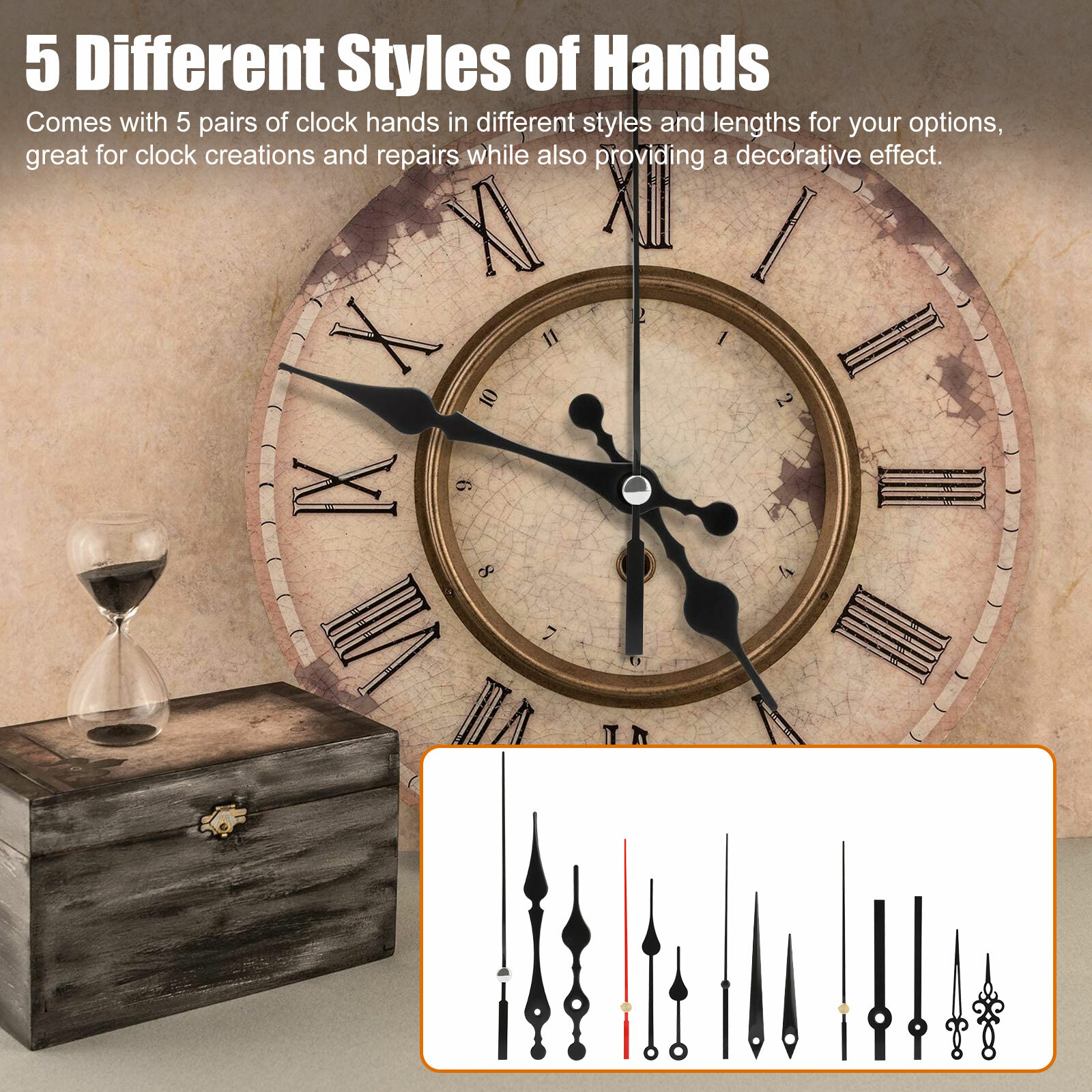 DIY Wall Quartz Clock Movement Mechanism Replacement Repair Kit Tool Parts Hands
