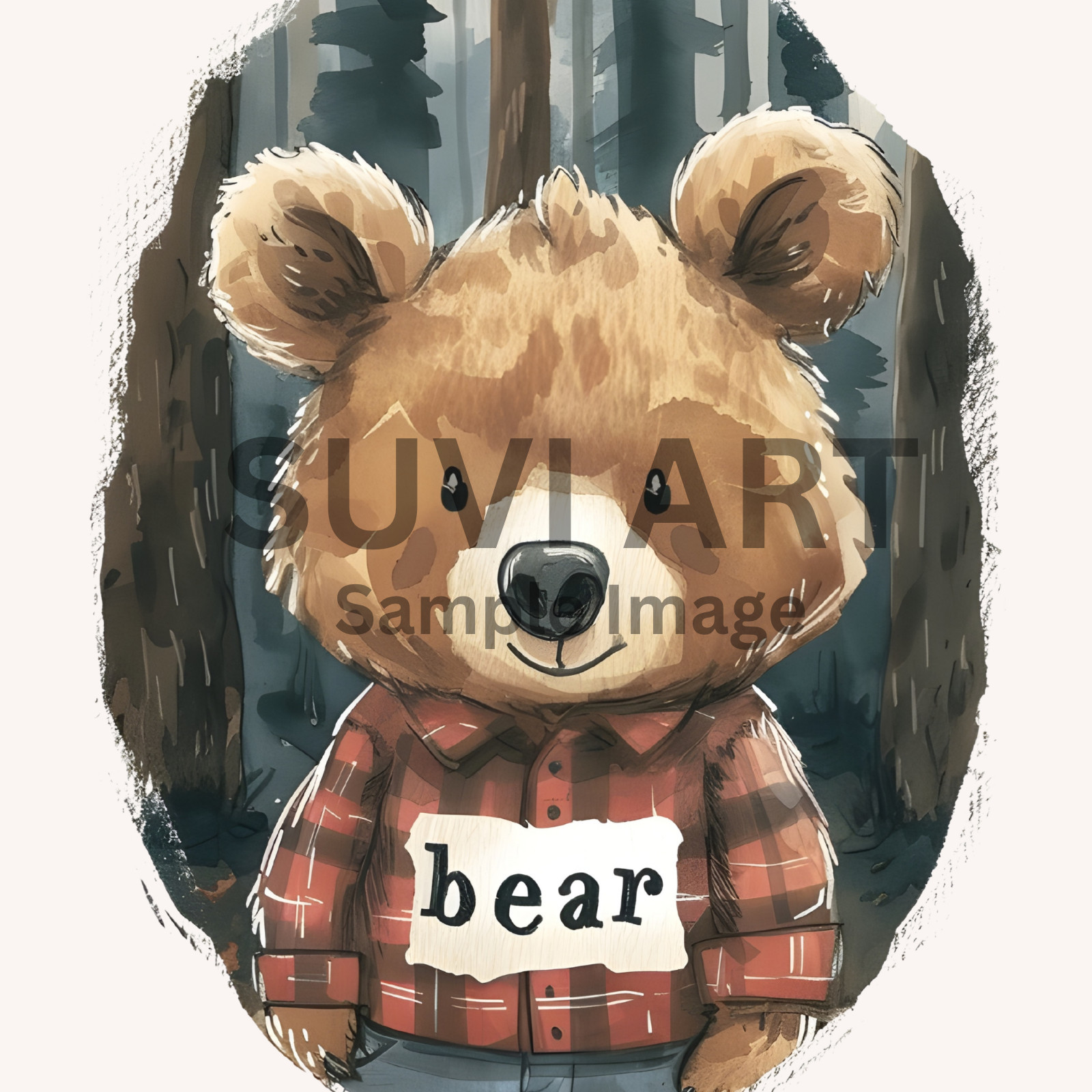 Digital Image Picture Wall art Cute Teddy Bear for living and bed room A-46