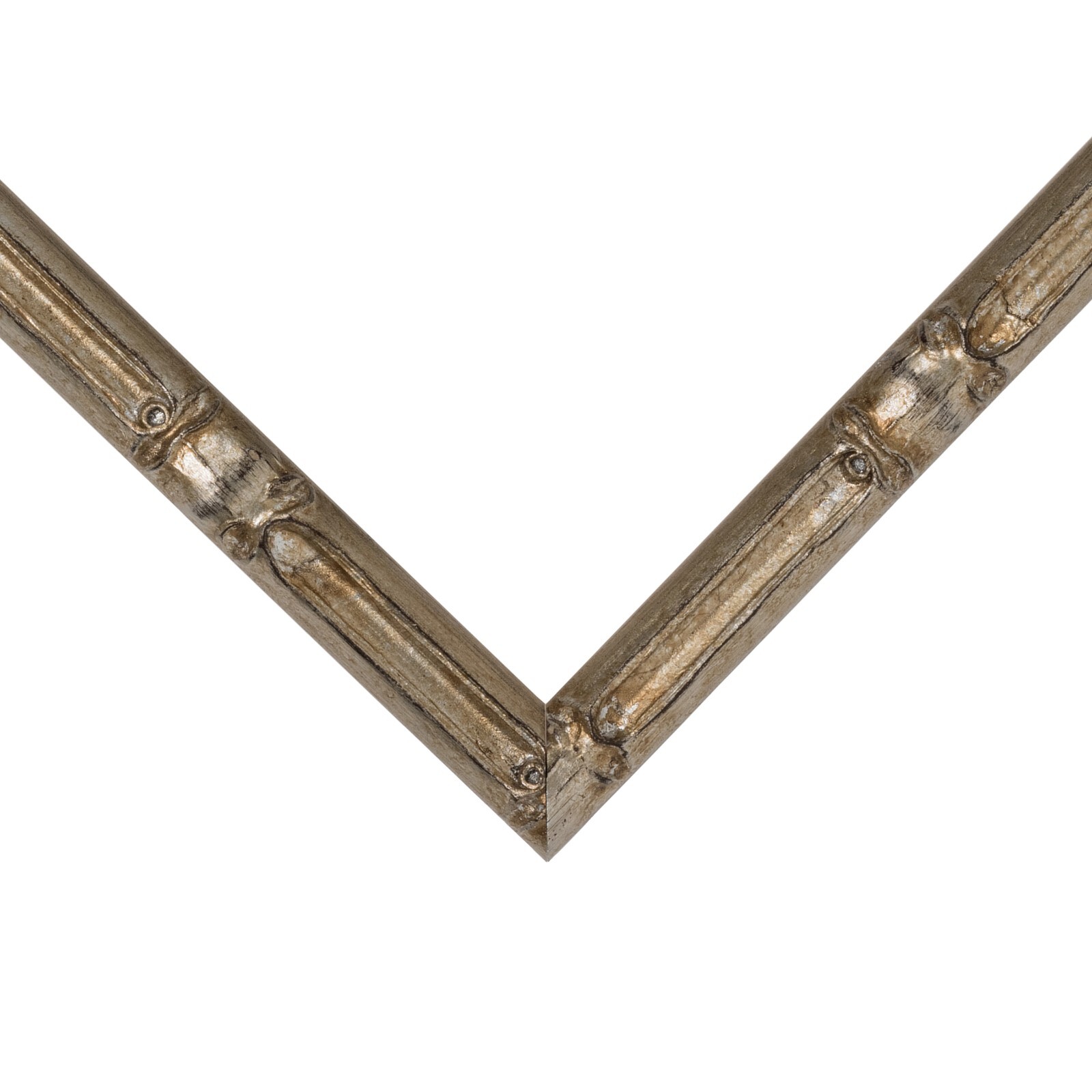 Craig Frames Vintage Bamboo, 0.625 Inch Wide, Tropical Silver Picture Frame