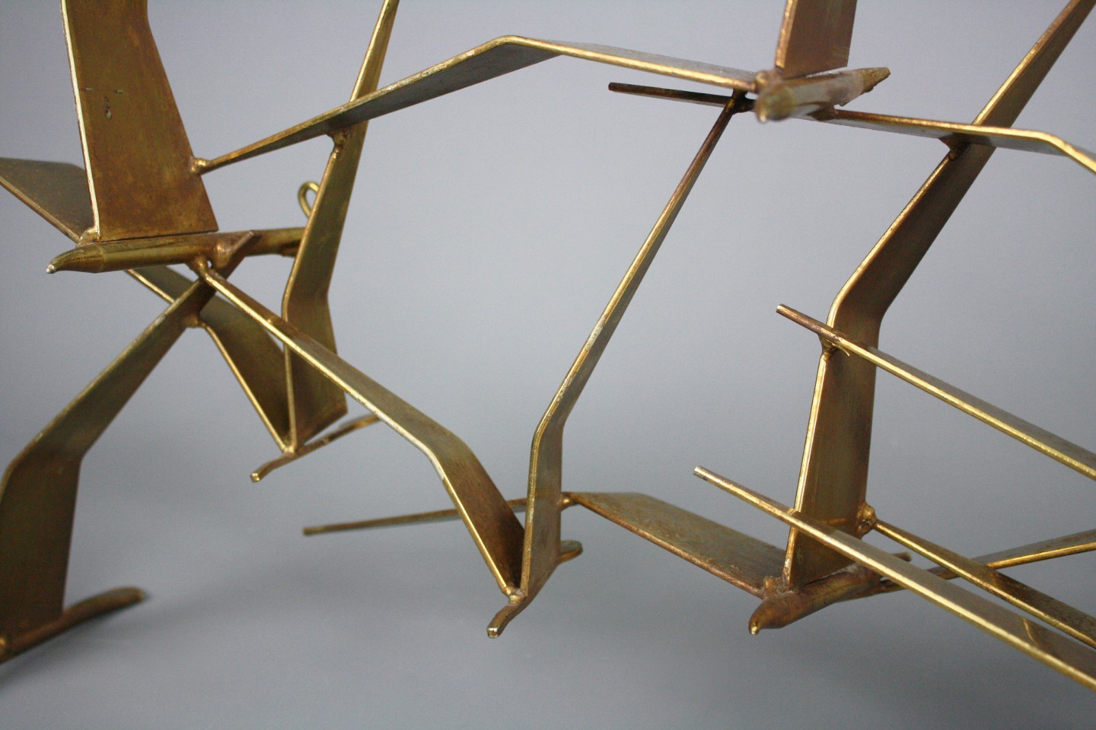 Vintage C. Jeré Wall Sculpture, “Birds in Flight” Signed & Dated, 1968, Steel