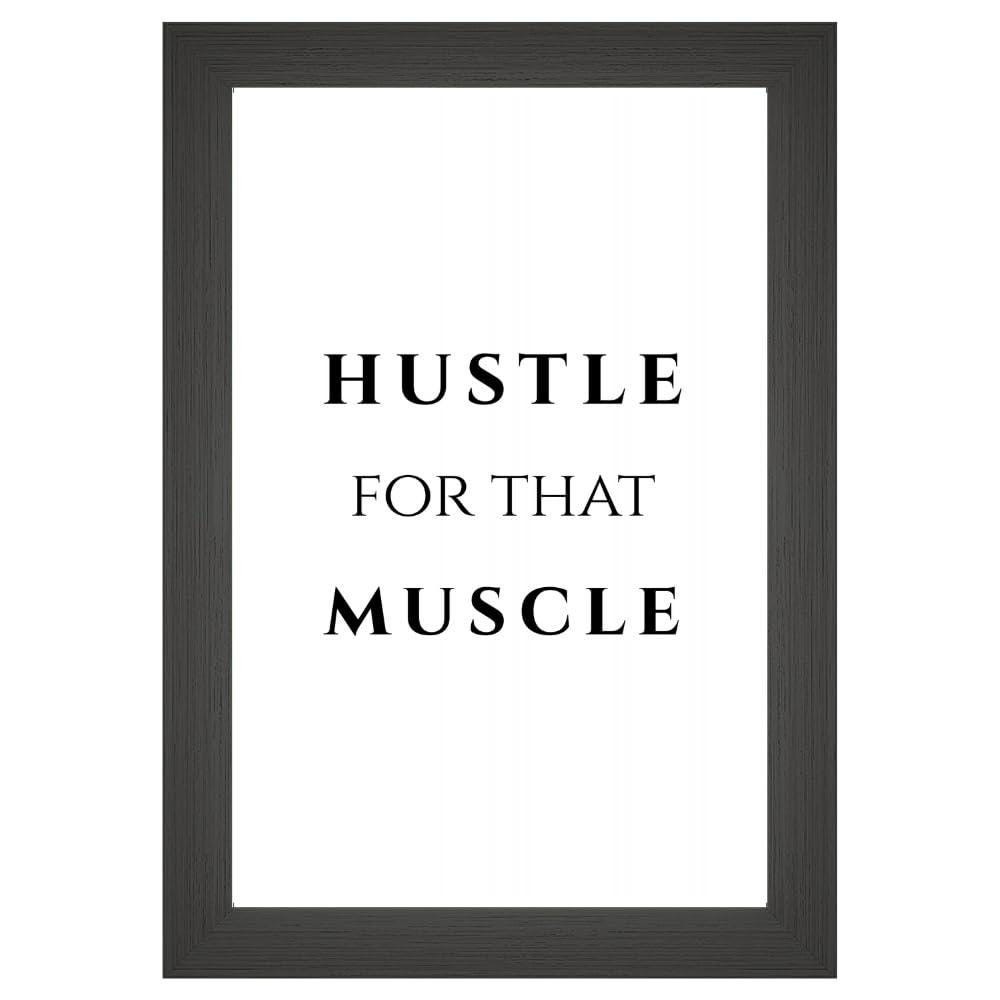 Hustle for That Muscle Gym Print – Motivational Fitness Quote Wall Art