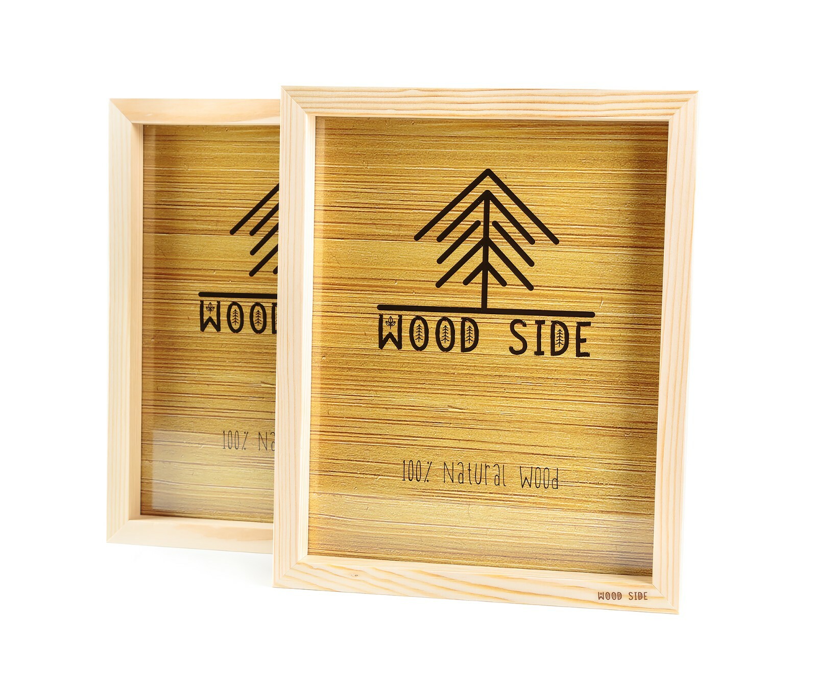 Rustic Colorful Wooden Picture Frames – Natural Solid Wood with Thick Borders