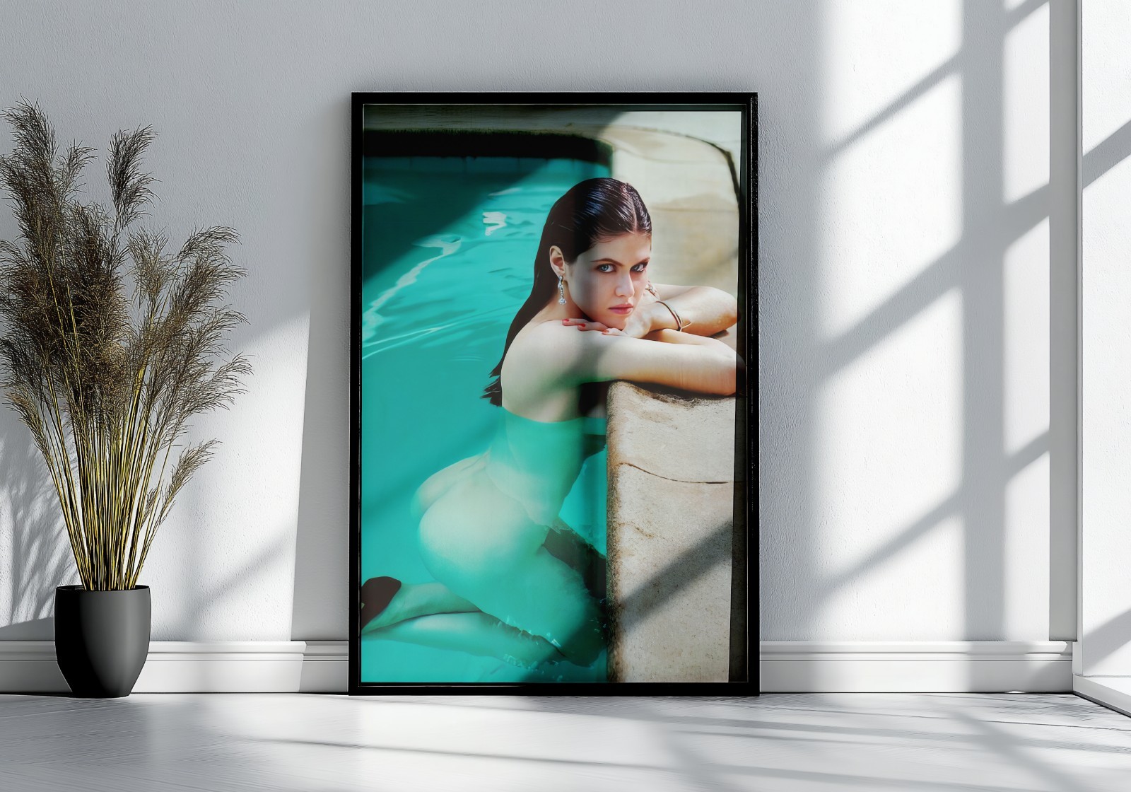 Alexandra Daddario Pool Poster or Canvas – Alexandra Daddario Wall Art
