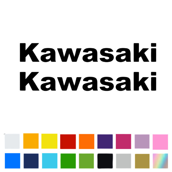 2x for Kawasaki Sticker Vinyl Decal – Racing Bike Motorcycle Tank Set Window