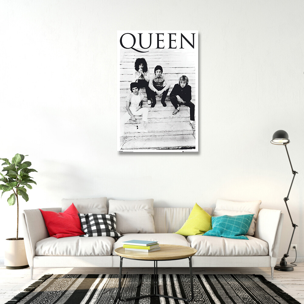 Queen – B&W Music Poster (Brazil 1981 – The Guys) (Size: 24″ x 36″)