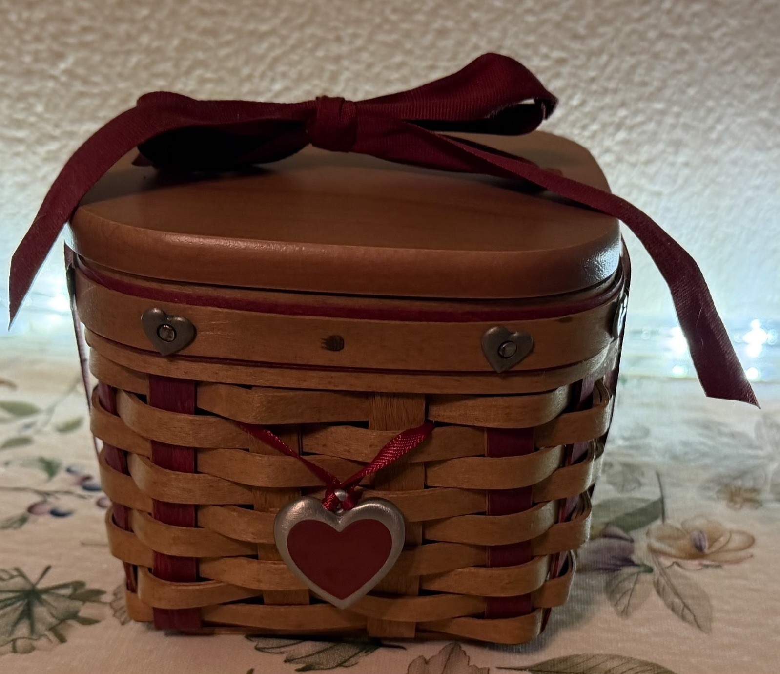 Longaberger 2002 Sweetest Gift Small Basket Combo ~ BLPL tie on #2