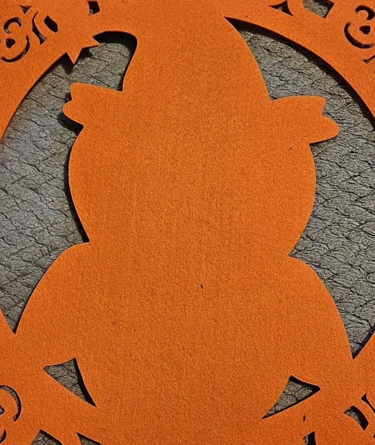Owl Wall Decoration Round Orange 15 Inches