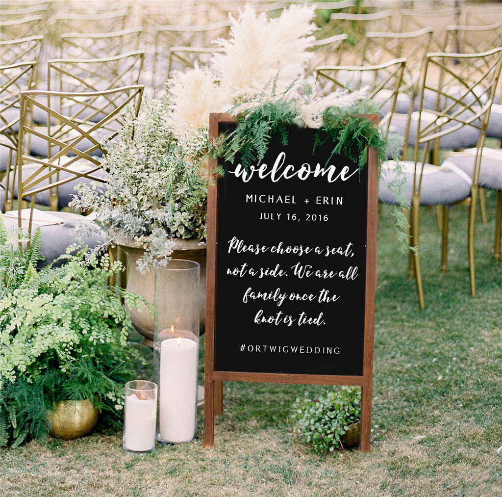 Magnetic A-Frame Chalkboard Message Sign Board Extra Large 44″x22″ Free Standing