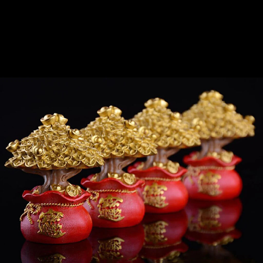 Chinese Feng Shui Money Tree Office Home Table Fengshui Money Tree Cabinet Craft