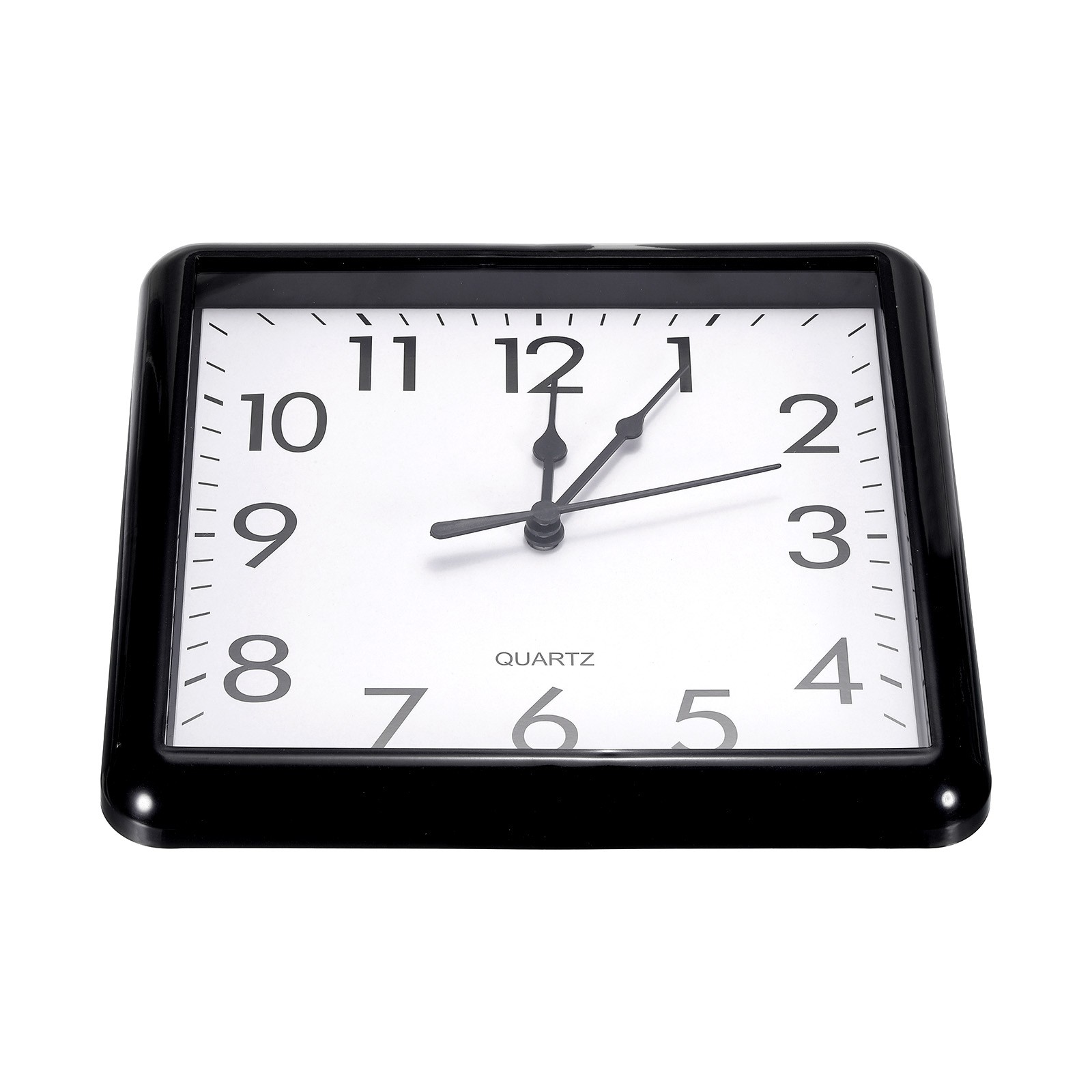 9×9 Inch Wall Clock Quartz Battery Operated Silent Square Wall Clocks Black