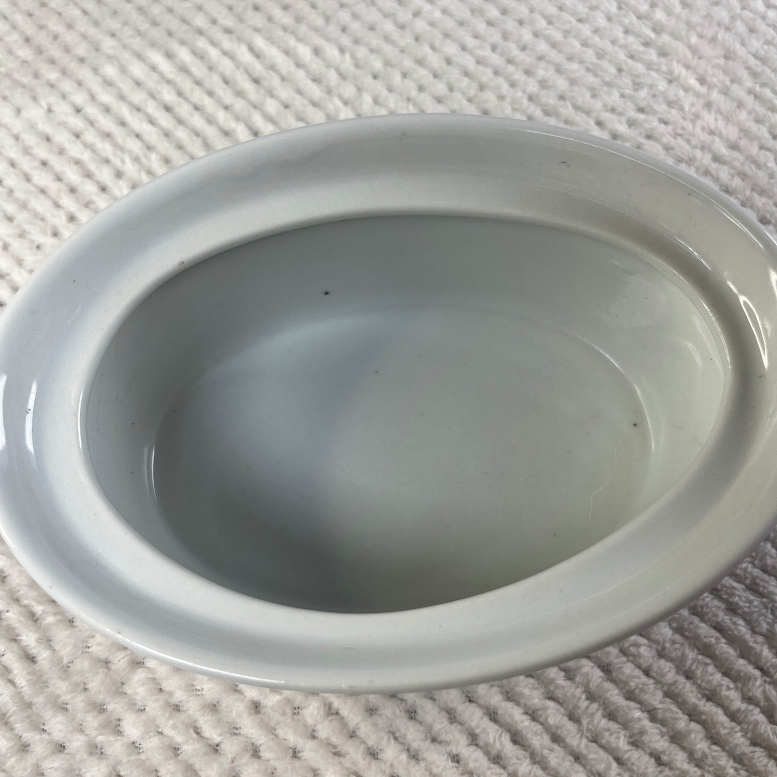 Blue and White Porcelain Rabbit Trinket Box Yellow Floral Ceramic Bunny Dish