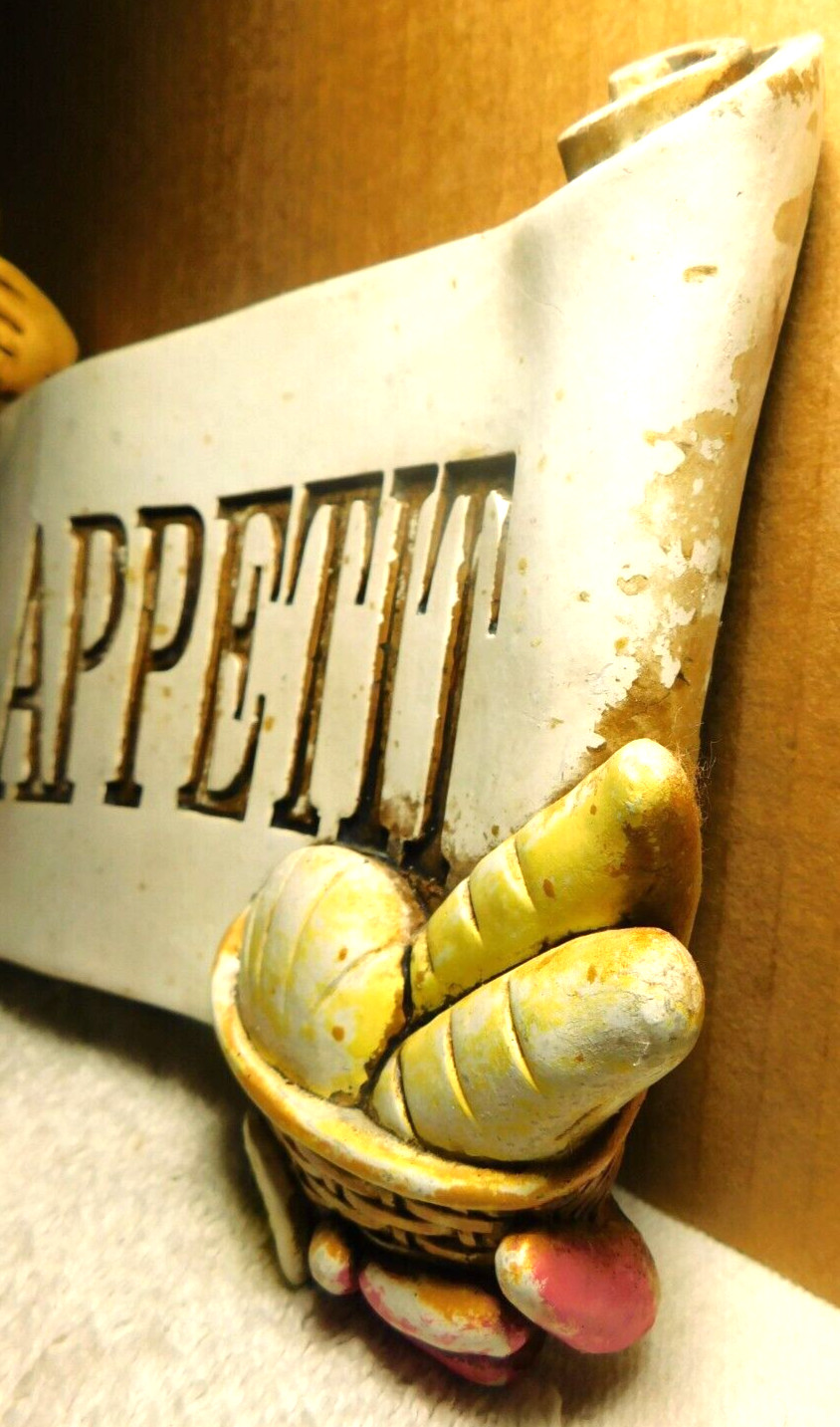 Fat Chef~Bon Appetit Ceramic French Chef Kitchen Sign