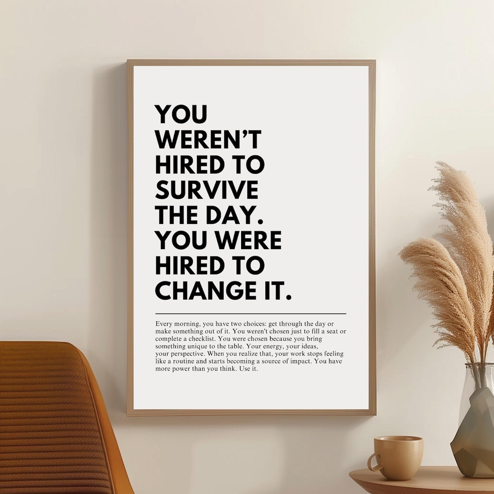 Inspirational Workplace Quote Print Office Decor