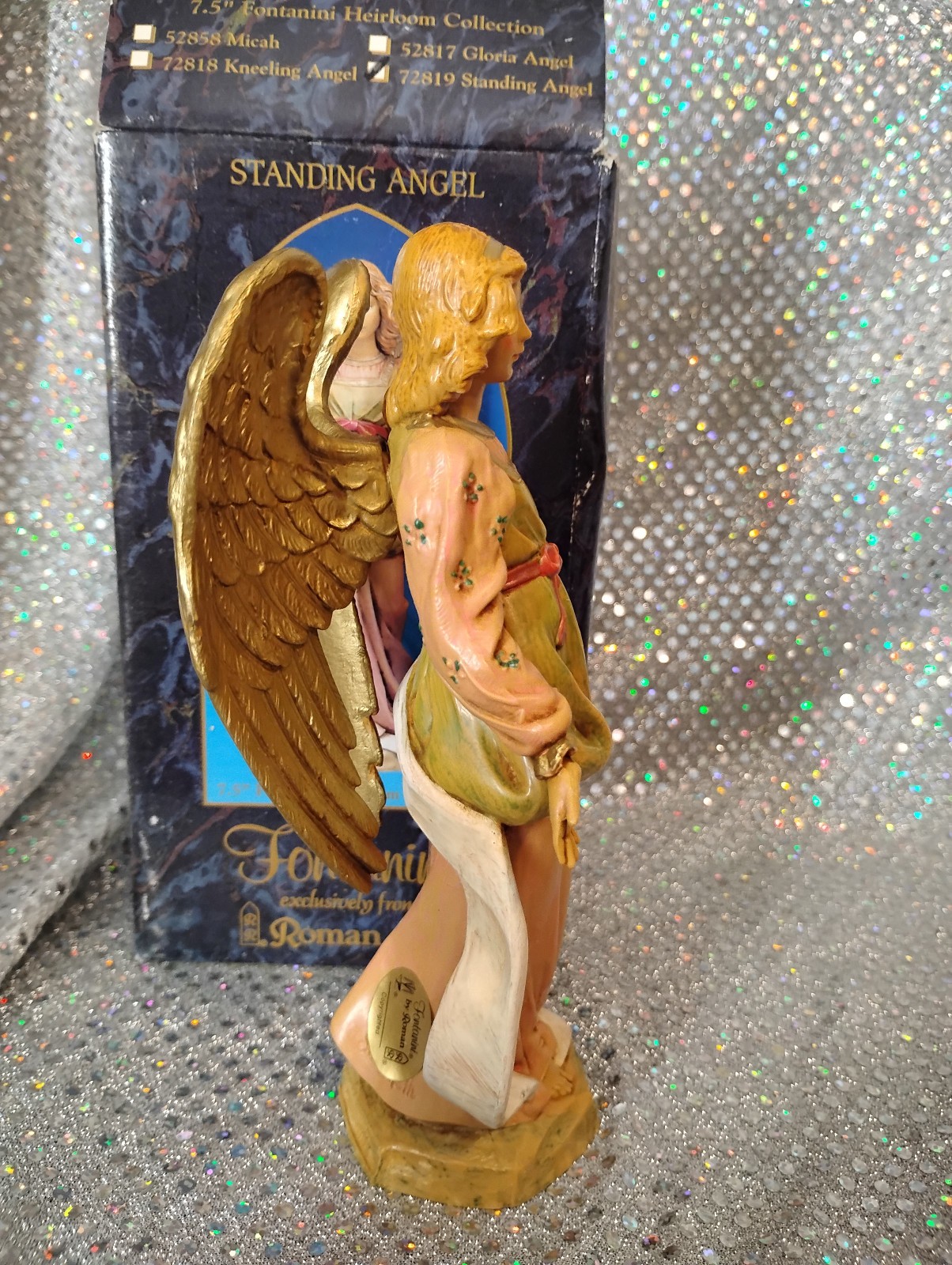 Fontanini Italy Heirloom Nativity 7.5″ Standing Angel – Roman Inc