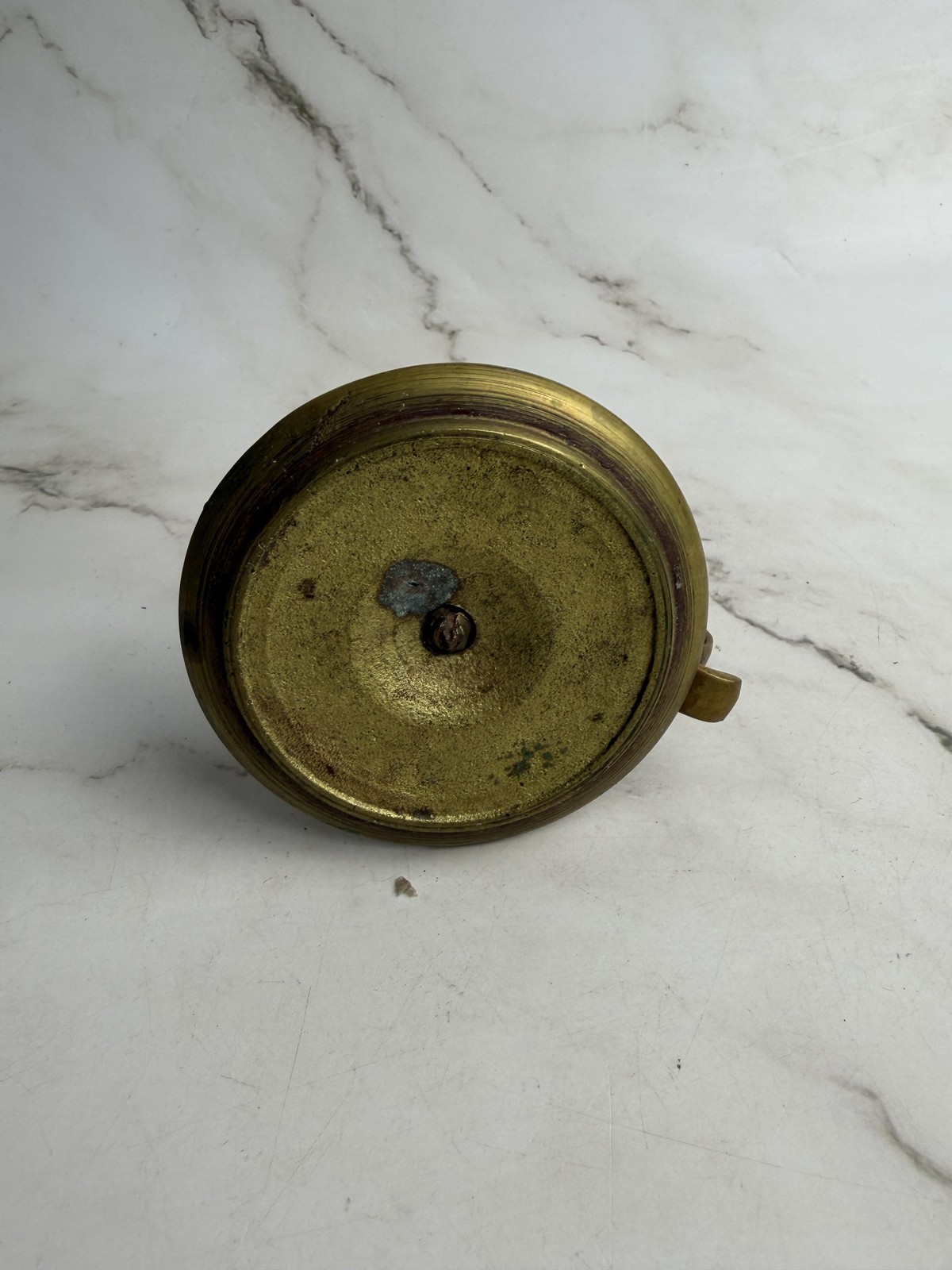 Unmarked Gold Metal Candlestick Vintage Retro Small Chamberstick Holder Decor