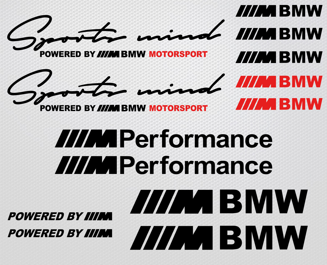 BMW decals Sports Mind Vinyl M Performance Sticker M3 M5 M6 Auto sport tuning
