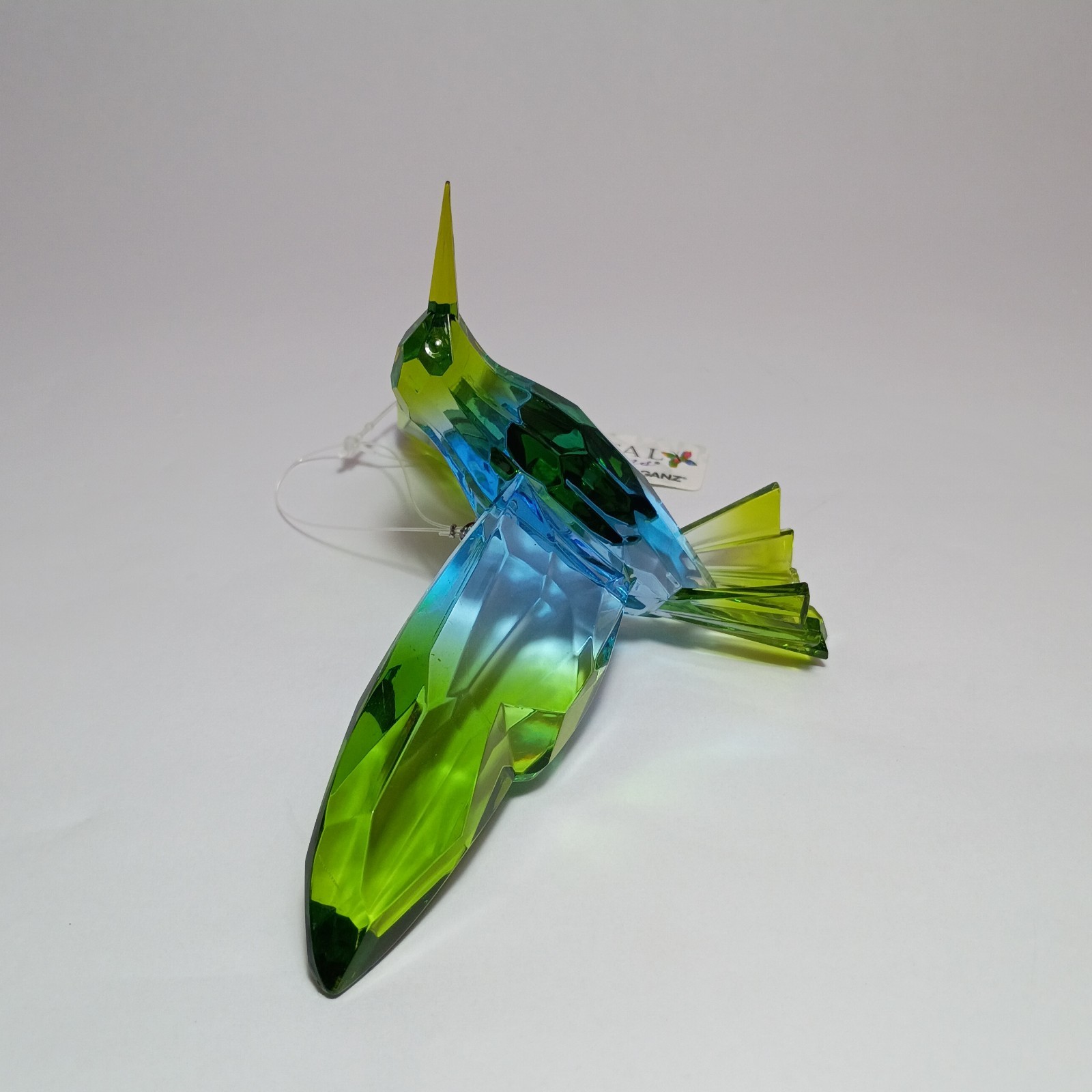 Hummingbird Ornament Suncatcher Acrylic Decor Green/Blue Ganz Crystal