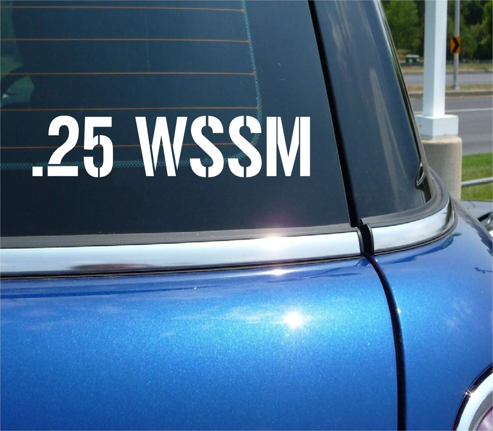 .25 WSSM VINYL DECAL STICKER FOR AMMO CAN BULLET BOX SHELL CALIBER RIFLE CAR