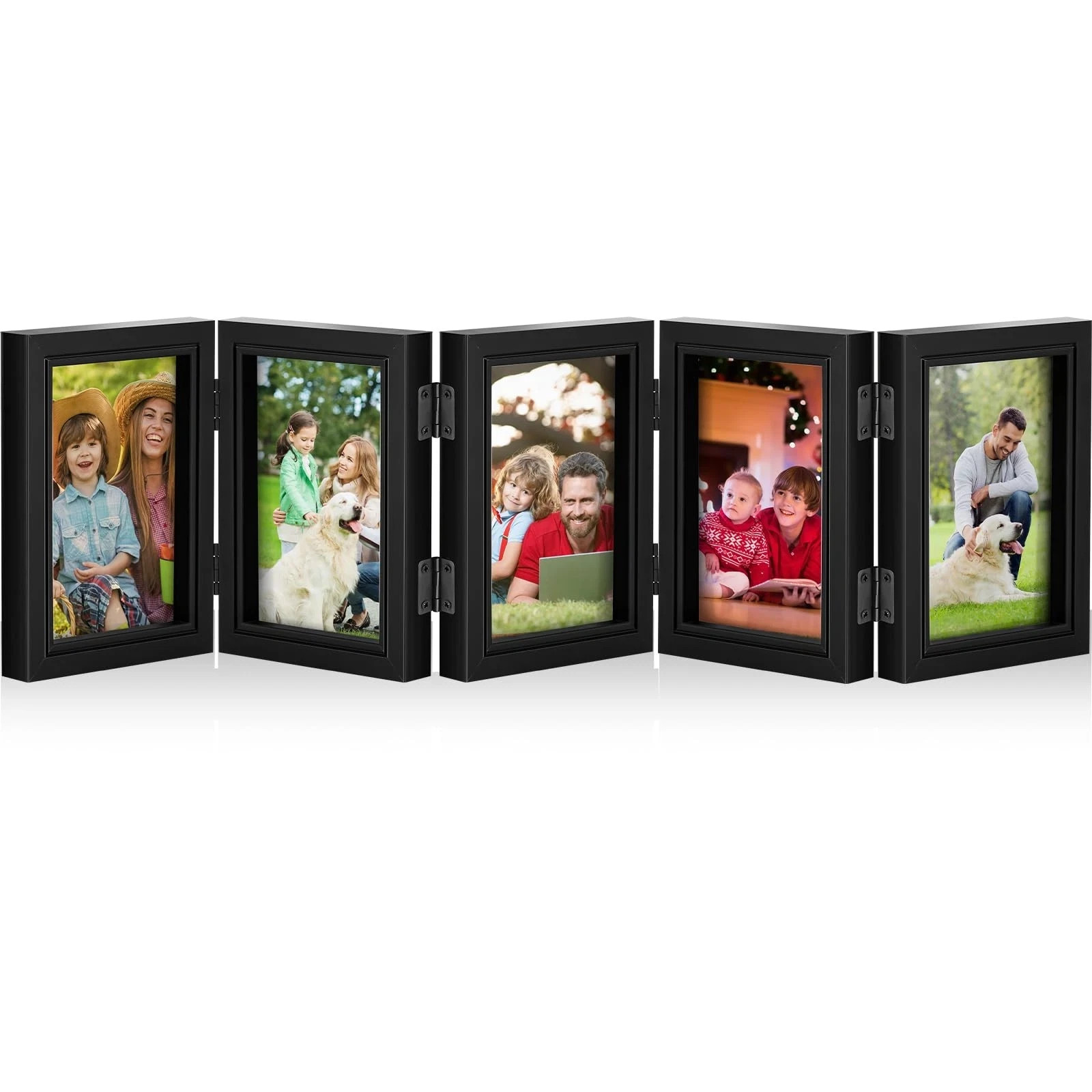 Suzile 5 Folding Hinged Picture Frame 3.5 x 5 Inches Foldable Photo Frame for…