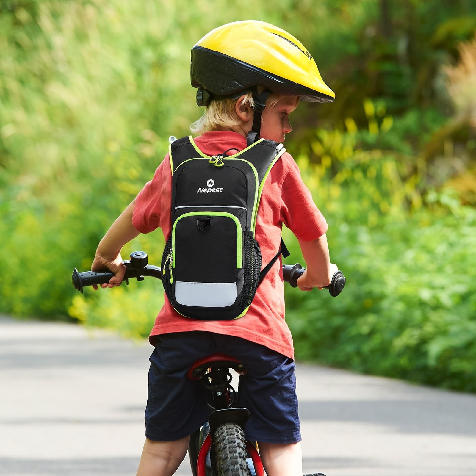 Nepest Kids Hydration Backpack, Mini Water Backpack with 1.5L Water Bladder f…