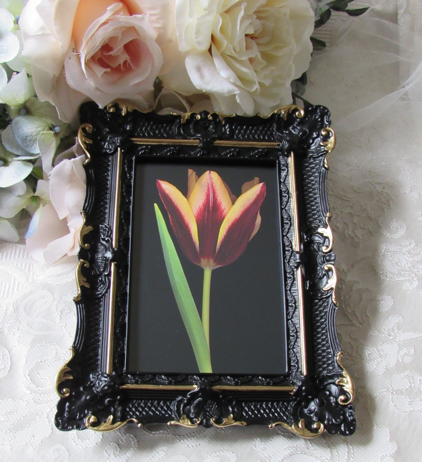 Ornate 4×6 frame,Baroque,Gilded frame,Glam,Black with Gold,Events,Victorian,Goth