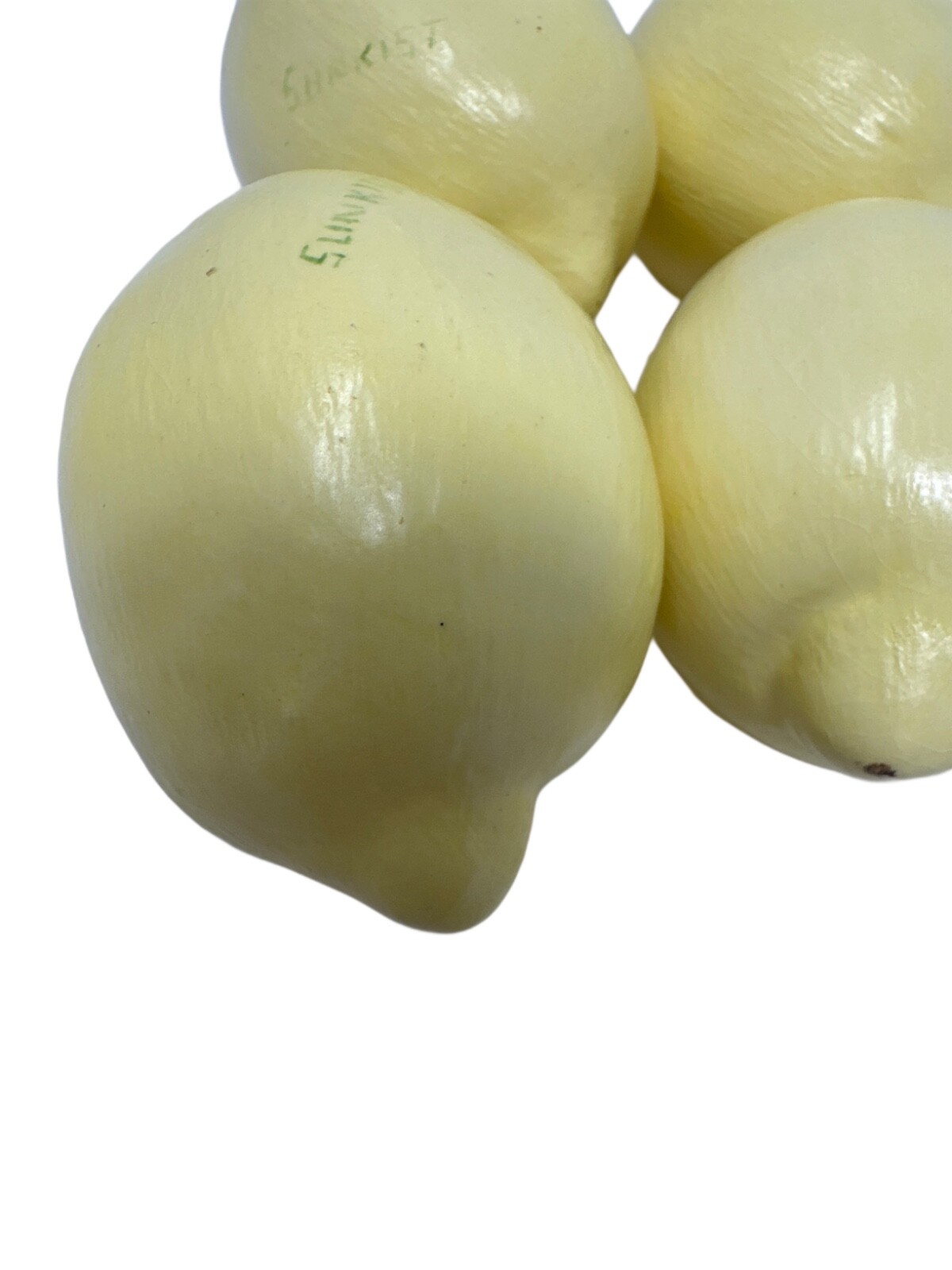 11 Faux Realistic Handcrafted Ceramic Lemons Pale Yellow Branded