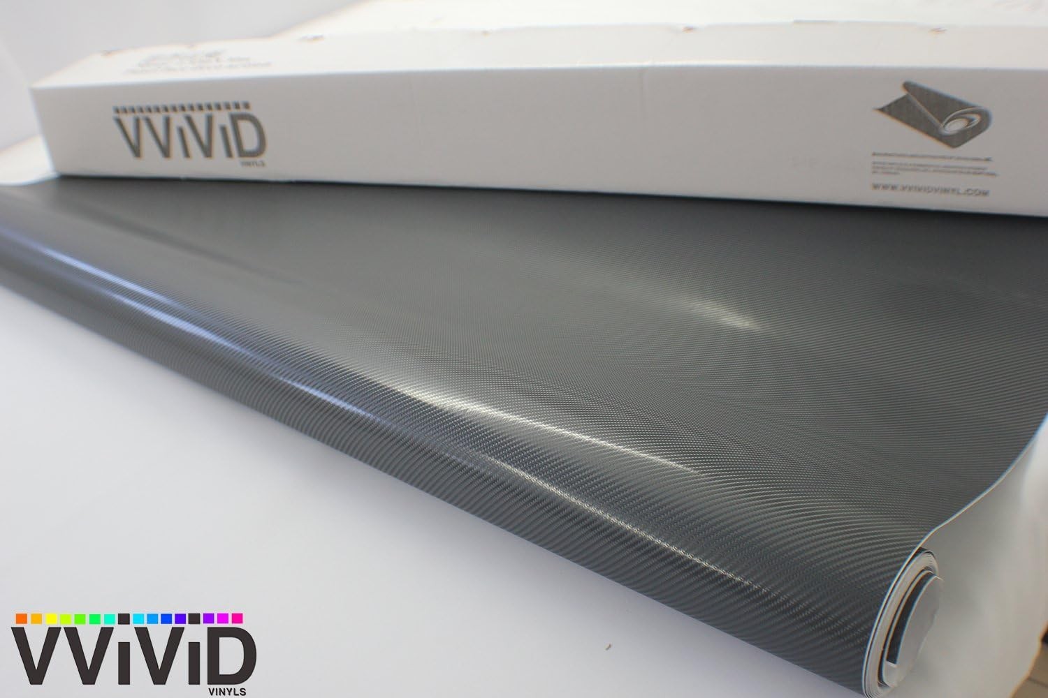 Carbon Fiber Vinyl Wrap Roll Dark Grey Air Release Car Auto Vehicle Wrap