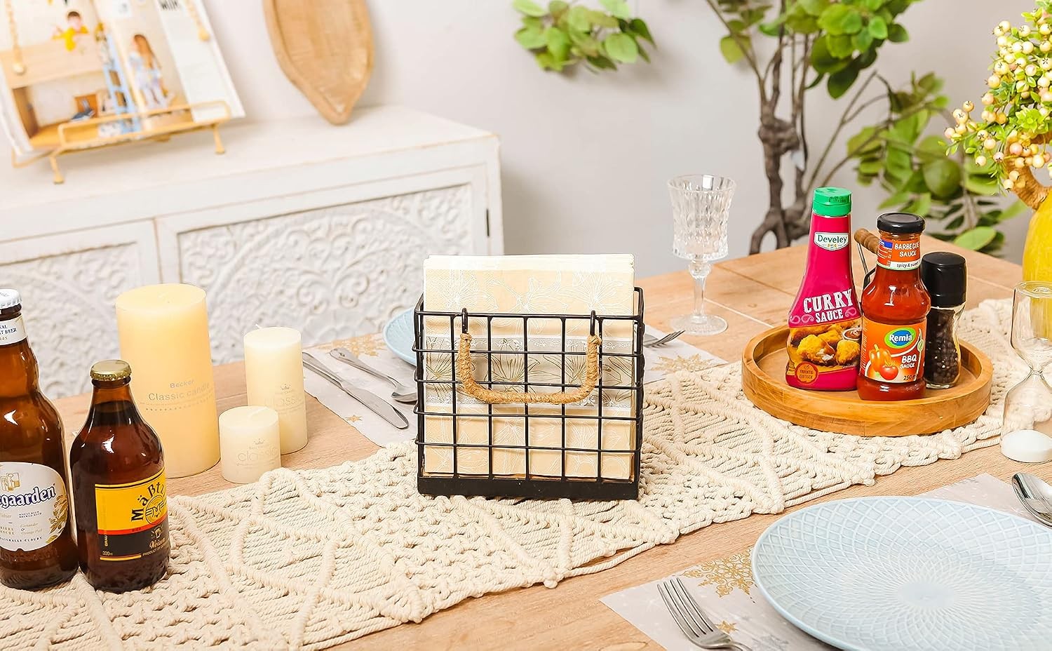 Farmhouse Napkin Holder, Rustic Tissue Dispenser, Freestanding Paper Hand Towel