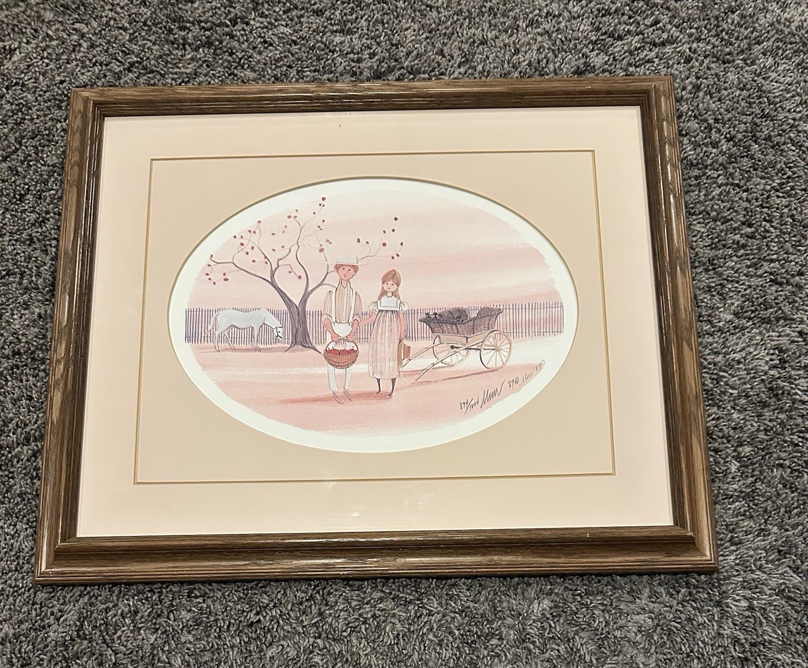 P. Buckley Moss 1987 “Friends Forever” Signed Numbered Framed Print 874/1000