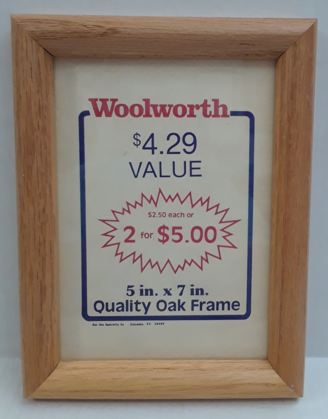 NOS 1950’s Vintage 5×7 in Woolworth’s Dept. Store Wooden Wall Photo Frame