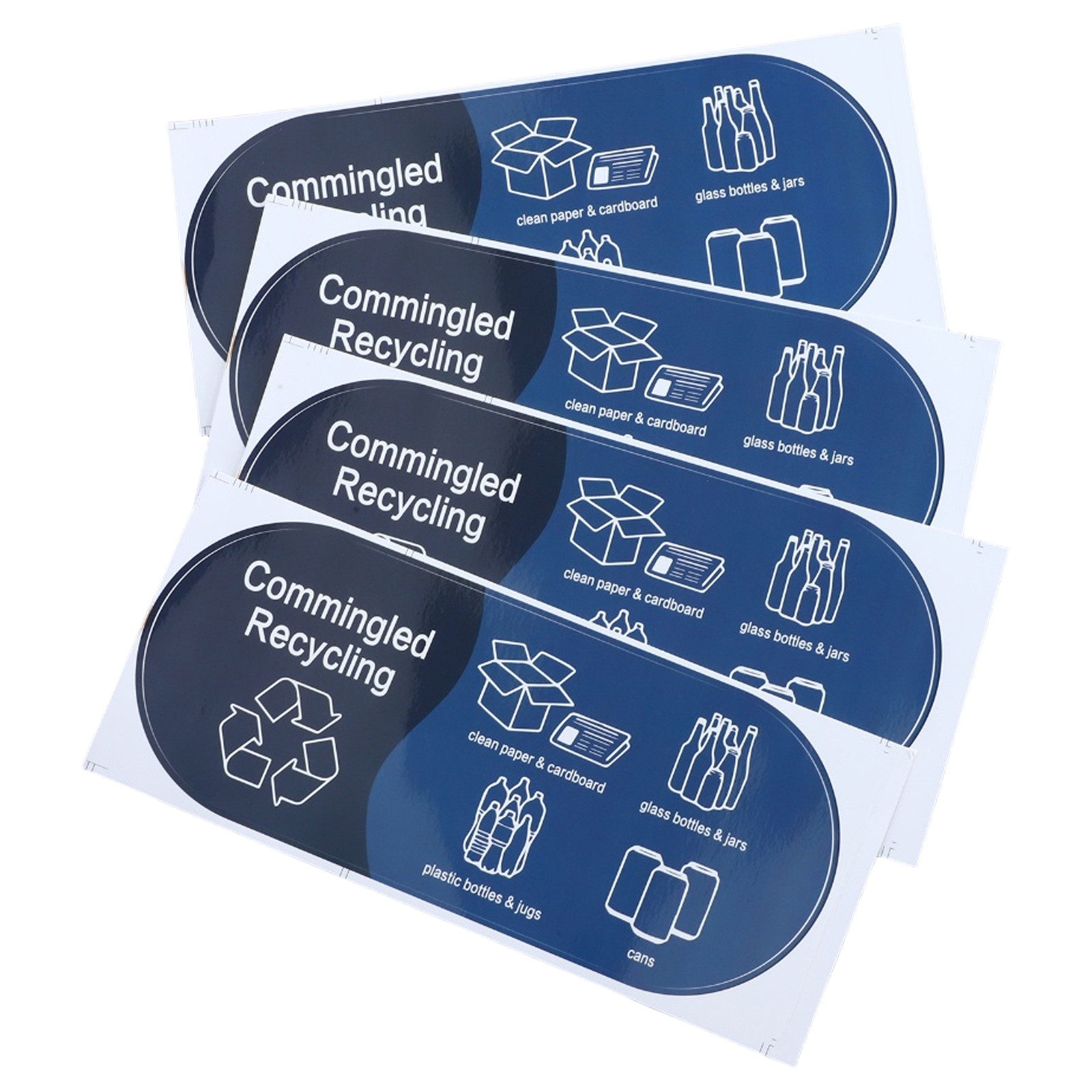 4Pcs Garbage Labels School Trash Recycling Sticker Funny Sorting Stickers New