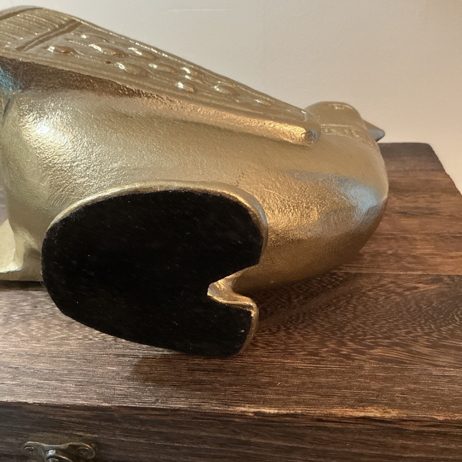 Cast Metal Bird Sculpture Project 62 Eames Style Gold Finish Dove Peace MCM