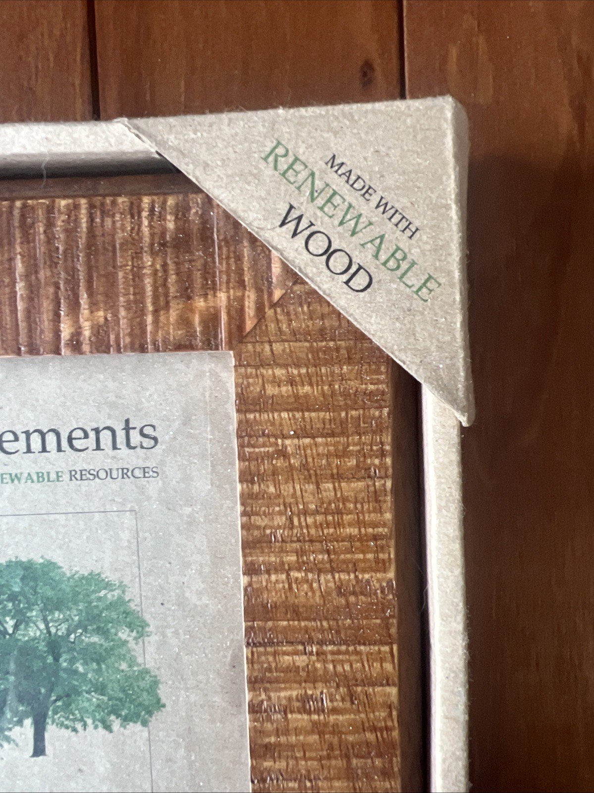 Eco Elements 4×6 Ashfield & Walnut Wood Picture Frame Fetco Renewable New In Box