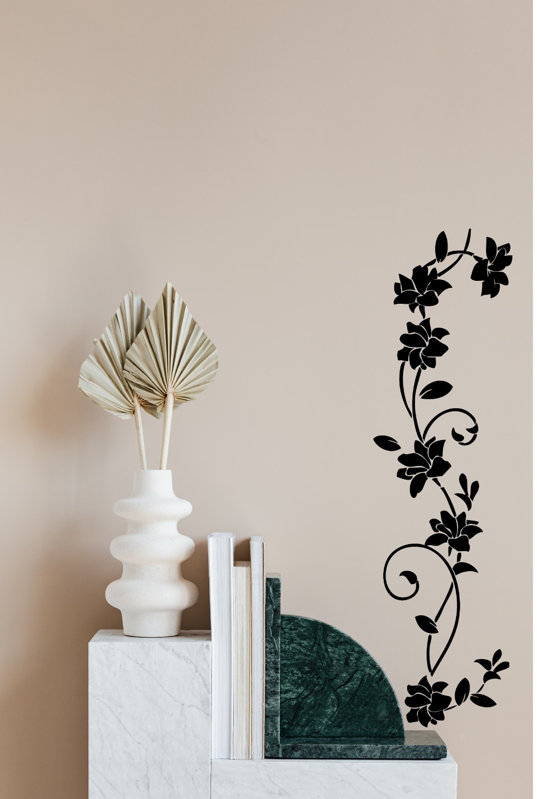 Rattan Flower Removable Wall Decal Vinyl Art Sticker Wall Decals Home Art Decor