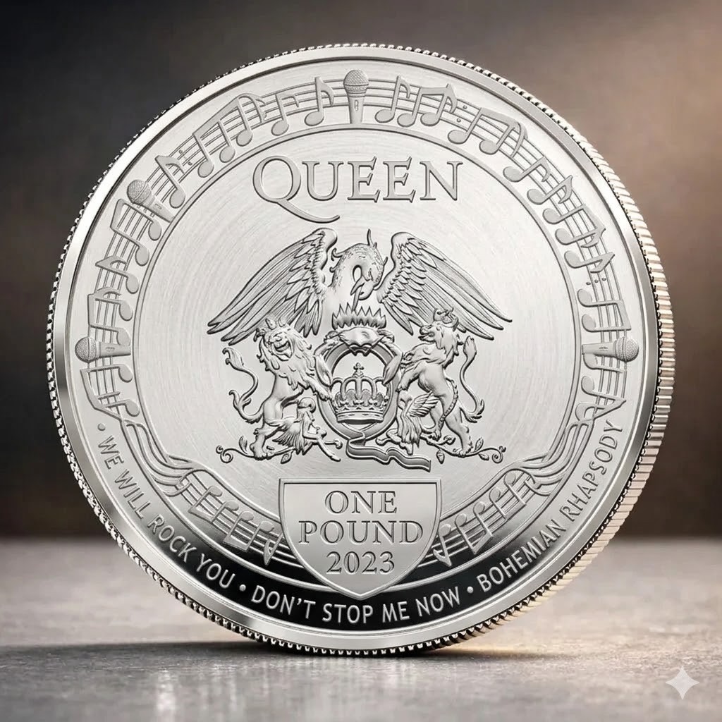Vintage Rock Band Commemorative Coin Collection Set
