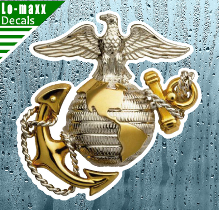 USMC Marine Corps Eagle Globe And Anchor High Quality Printed Vinyl Sticker