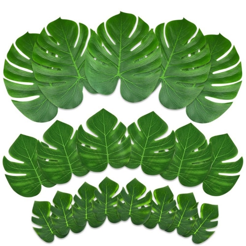 10Pcs Artificial Monstera Leaf Party Decorations 30x20cm For Party Decoration