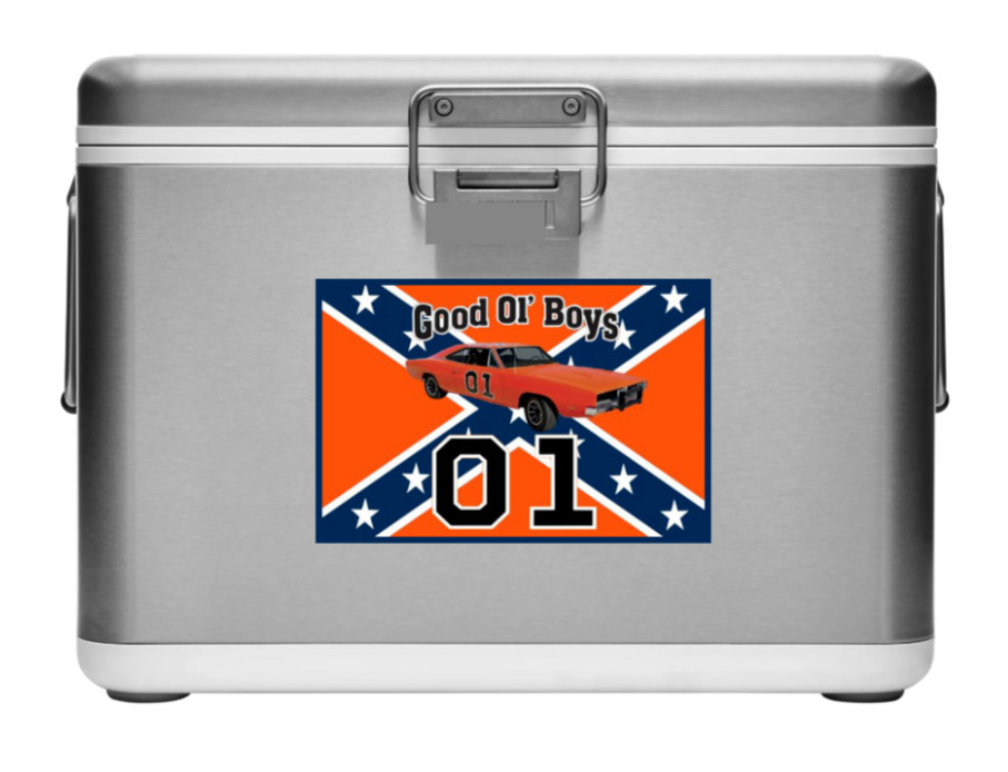 BBQ – (Hazzard) Good Ol’ Boys – 4×6 Vinyl Decal Car Window Cooler Cart Trailer