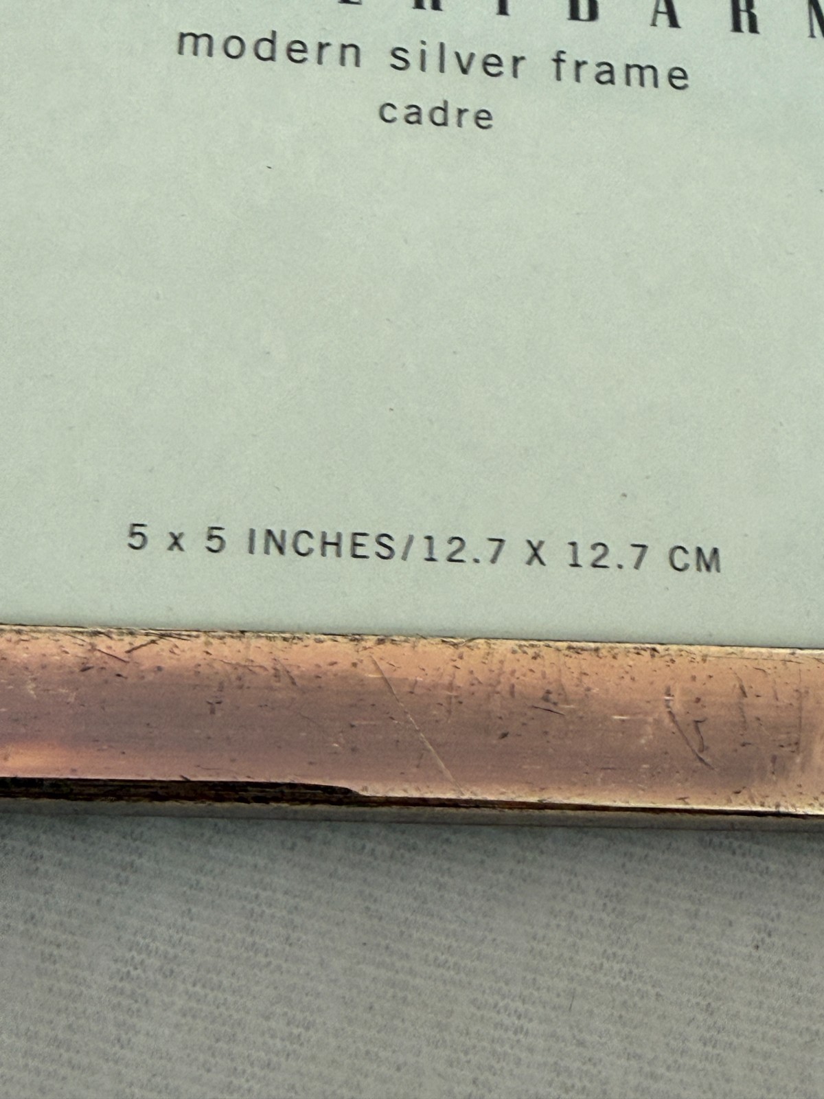 POTTERY BARN 5×5 Metal Picture Frame Copper Finish Desk Display