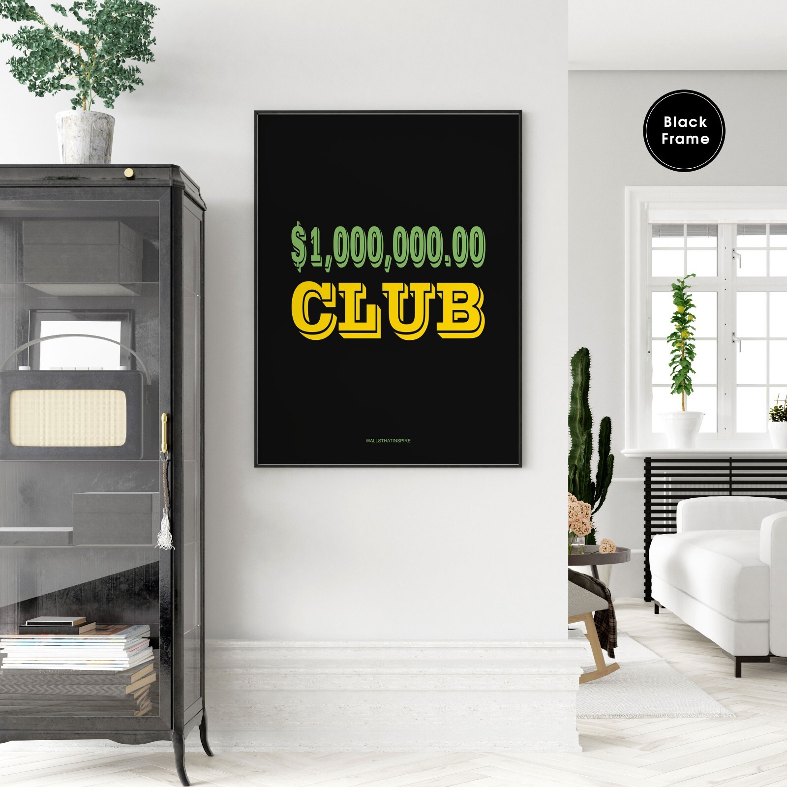Motivational Poster, 1,000,000 Club, Motivational Wall Art, Motivational Quotes