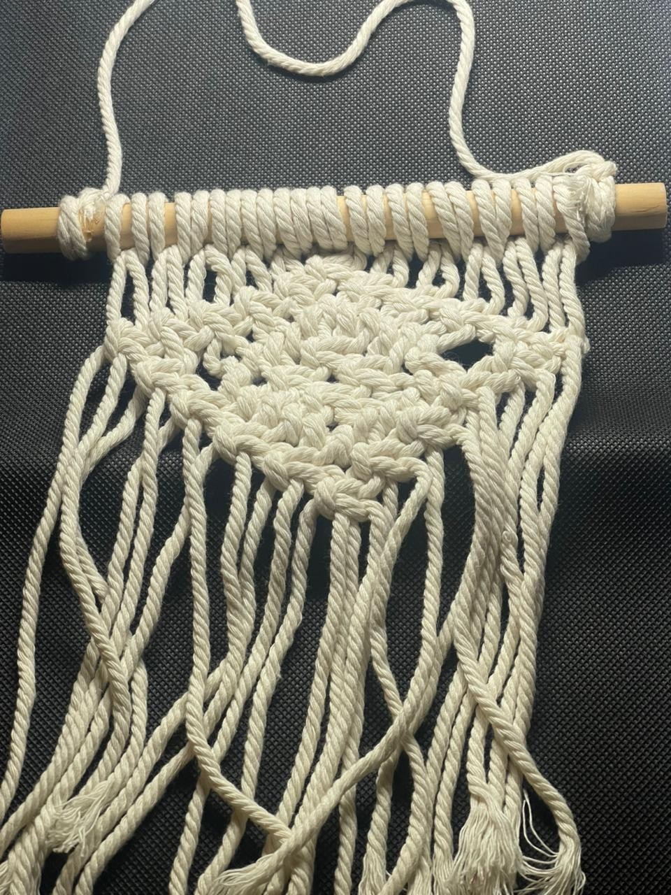 Handmade Macrame Wall Hanging – Boho Woven Tapestry Decor – Natural Cotton Rope