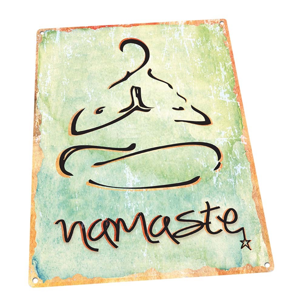 Namaste Metal Sign; Wall Decor for Office or Meeting Room