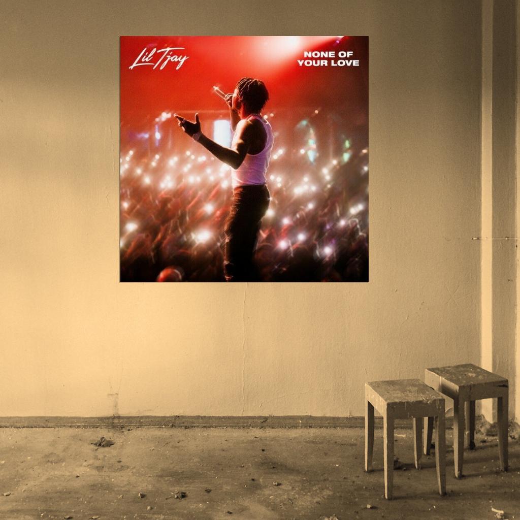 559244 Lil Tjay “None of Your Love” Album HD Cover Art 16×12 WALL PRINT POSTER